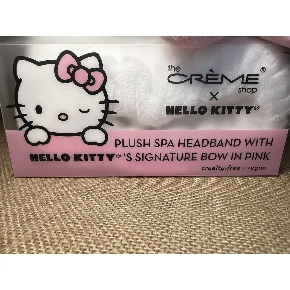 HELLO KITTY White Kitty Ears with Pink Bow Headband-NWT